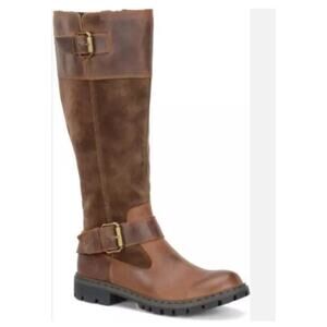 BOC Born Chaldene Tall Knee High Women Boots Riding Leather Brown Z19641